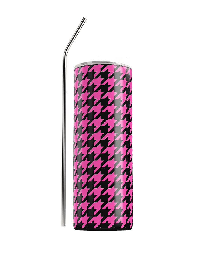 Pink Houndstooth Stainless Steel Tumbler product image (2)