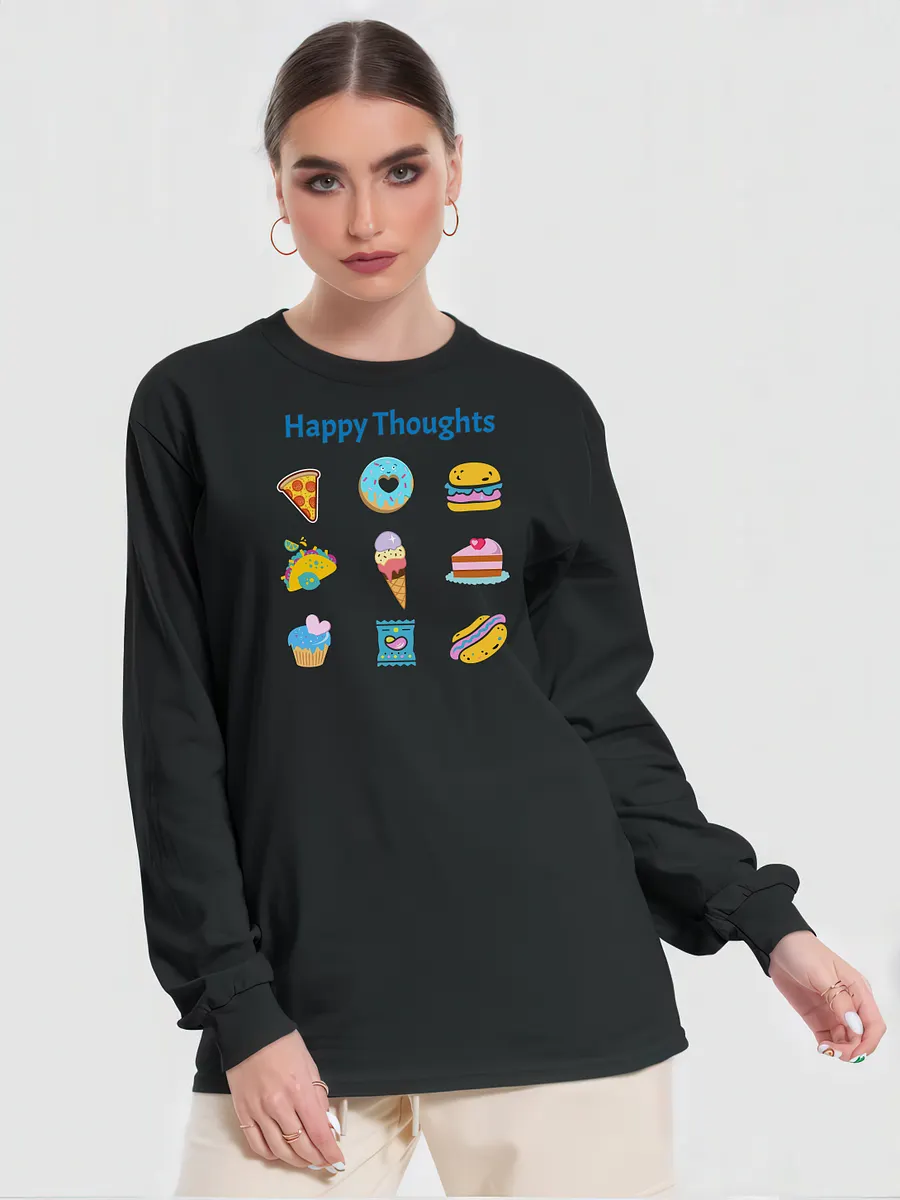 Happy Thoughts - Don't Judge Me - Junk Food - Gildan Ultra Cotton Unisex Long Sleeve T-Shirt product image (1)