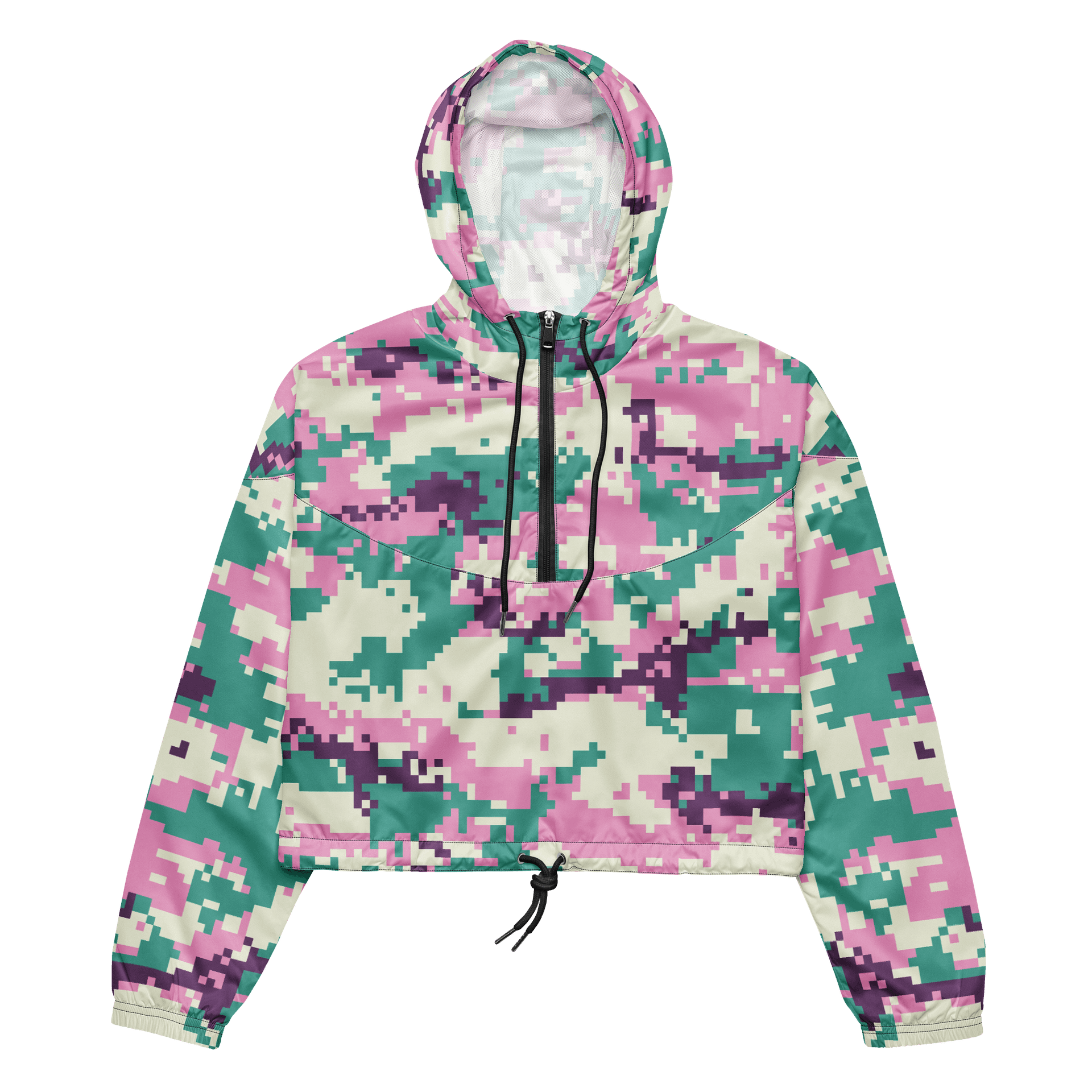 Pixelated Camo Chic Cropped Windbreaker product image (3)