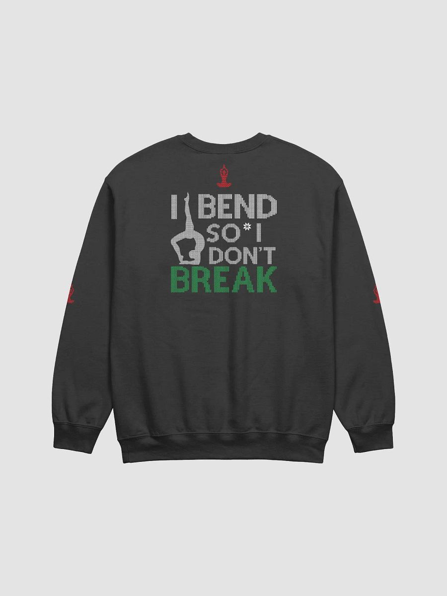Festive Flex – ‘I Bend So I Don’t Break’ Christmas Crewneck Sweatshirt product image (4)