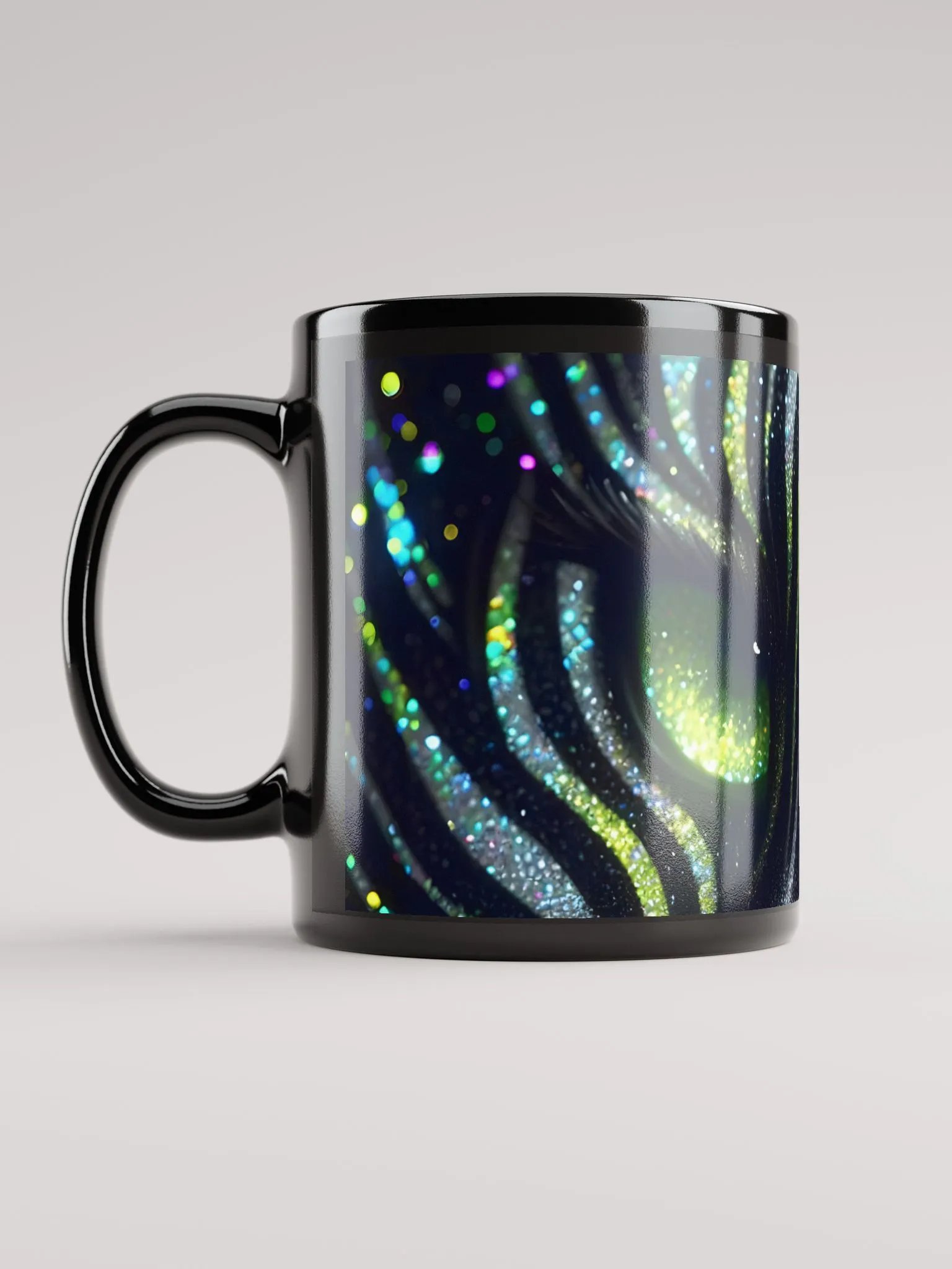 Glimmering Green-Eyed Cat Mug product image (11)