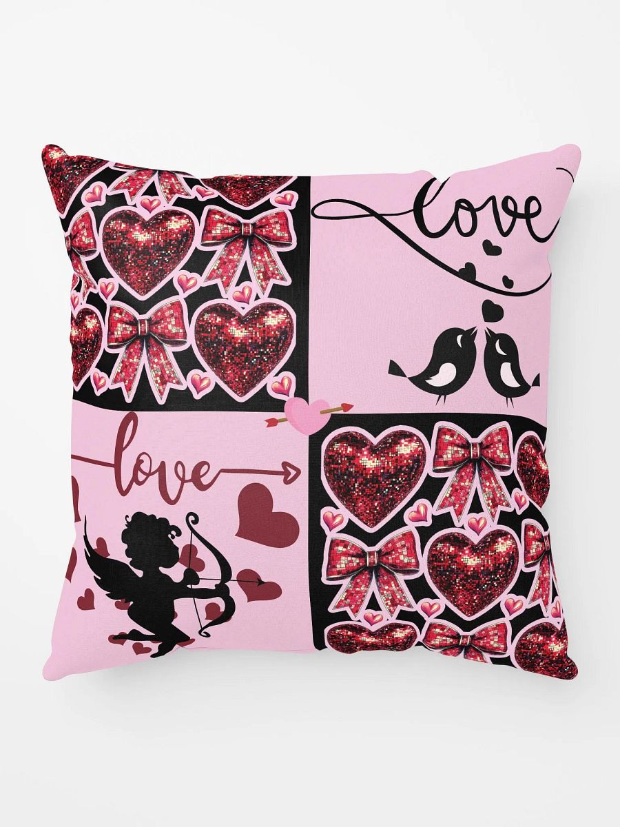 Lovebirds Pink & Black Pillow product image (7)