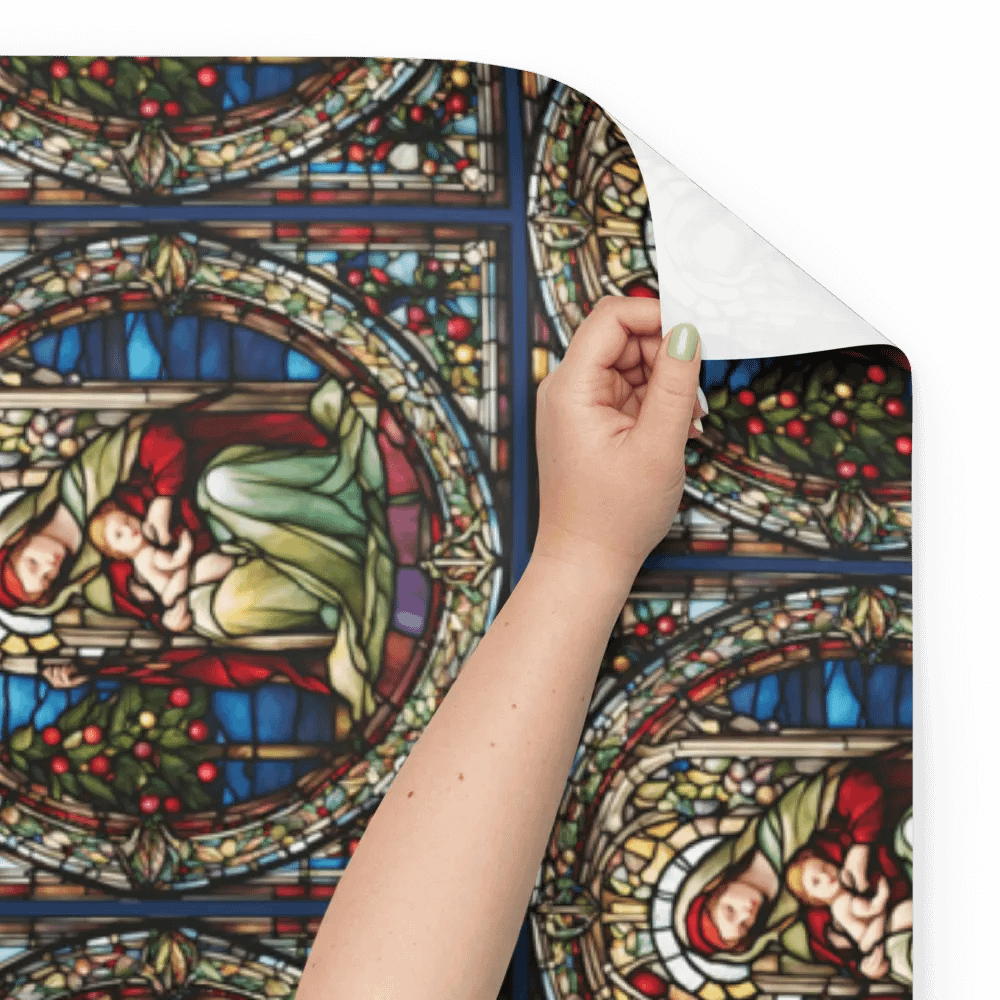 Mother and Child Stained Glass Wrapping Paper product image (9)