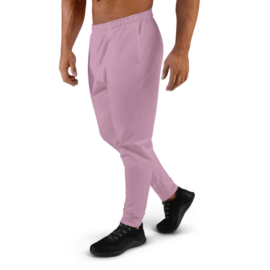 Plain Lilac Purple Soft Summer Recycled Polyester Premium Men's Joggers by Treasure Pie product image (2)