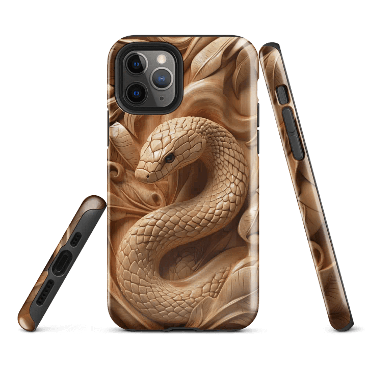 Snake Wood Carving Effect - Tough Phone Case product image (1)