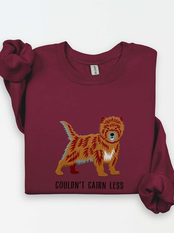 Couldn't Cairn Less Sweatshirt (Embroidered) of a Cairn Terrier(Brindle) product image (1)