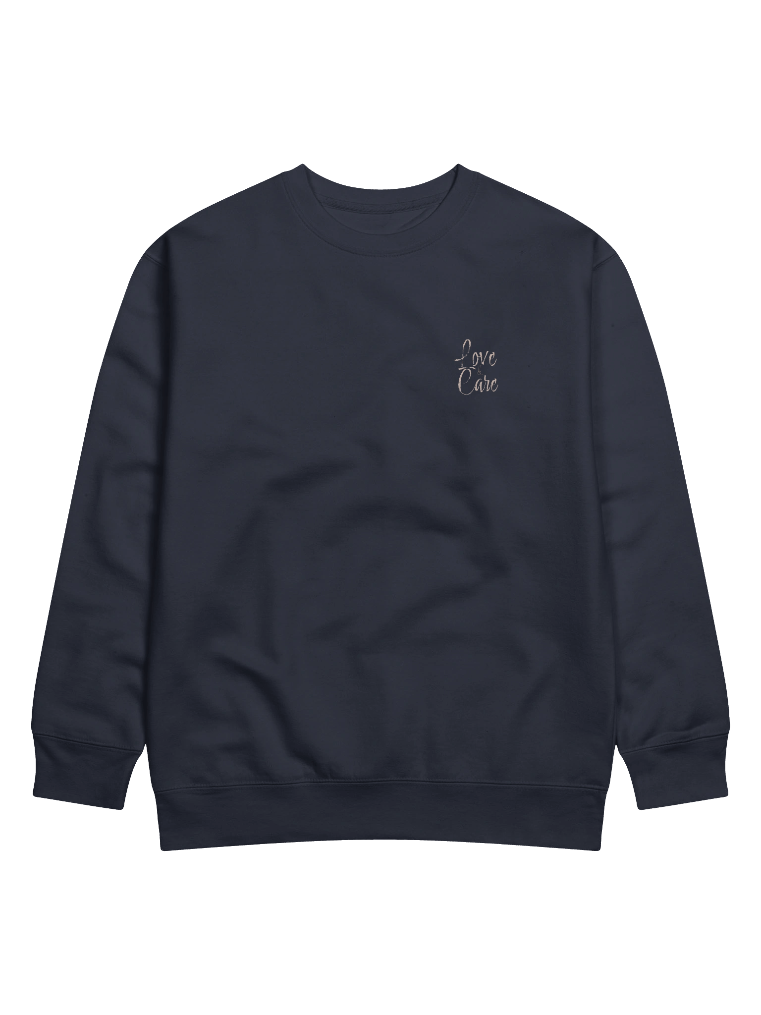“Love Loudly, Care Deeply” Premium Navy Sweatshirt – Unisex Fit product image (1)