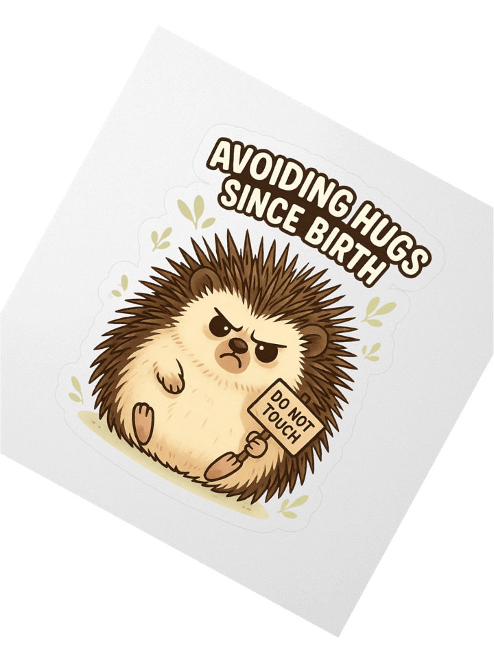 Angry Hedgehog Kiss Cut Stickers product image (2)