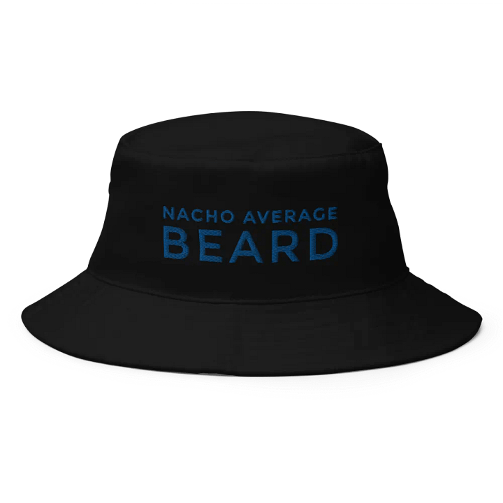 Nacho Average Beard Black Bucket Hat (Royal Embroidery) product image (1)