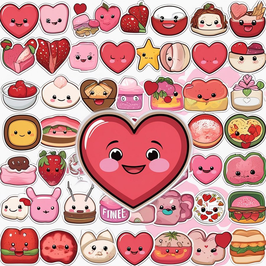 Love Bites Food Pun Valentine Sticker Set product image (3)