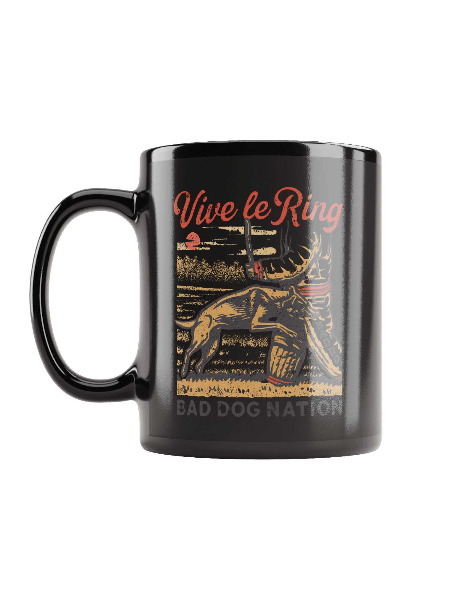 Vive le Ring - Black ceramic mug product image (6)