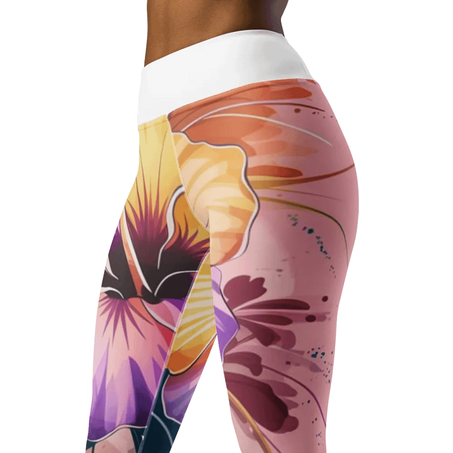 Vibrant Hibiscus Dreams Yoga Leggings product image (4)