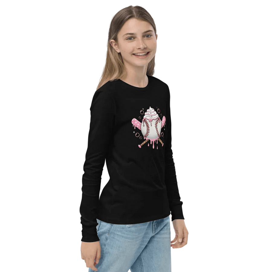 Sweet Softball Vibes Youth long sleeve Tee product image (10)