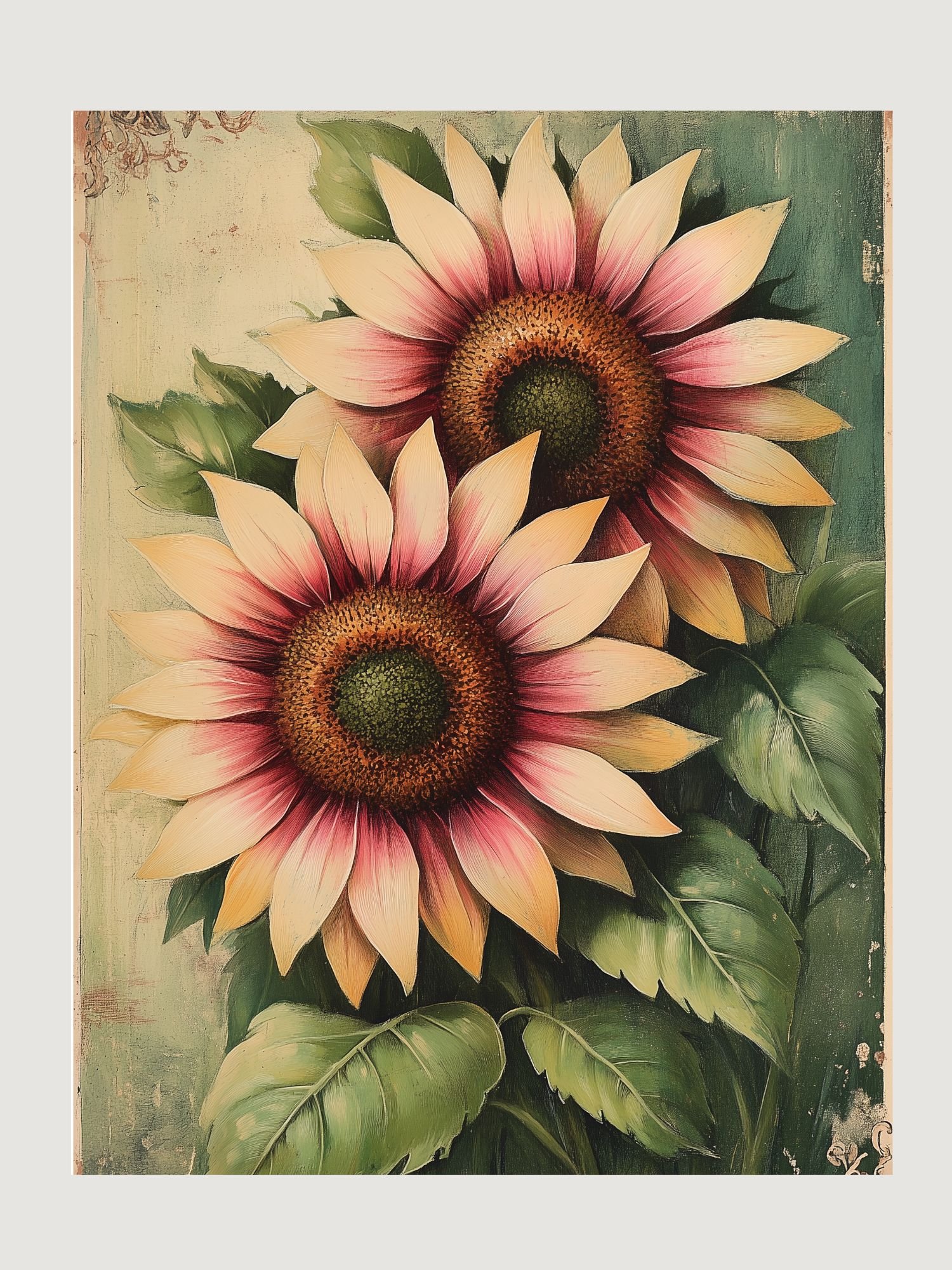 6 Sunflowers background- paper for junk journals or scrapbooking product image (3)