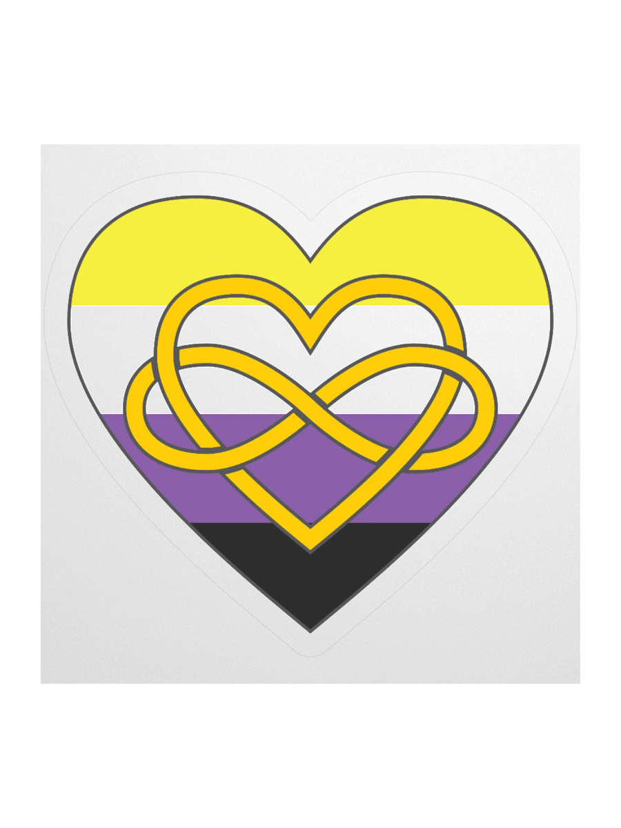 Non-binary Pride Flag Polyamory Infinity Heart Sticker product image (2)