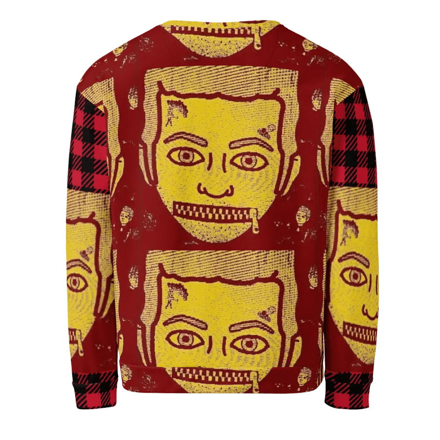 SavageOnDemand Print # (GOLD-DRIP-PLAID-SWEATSHIRT-REMIX) product image (2)