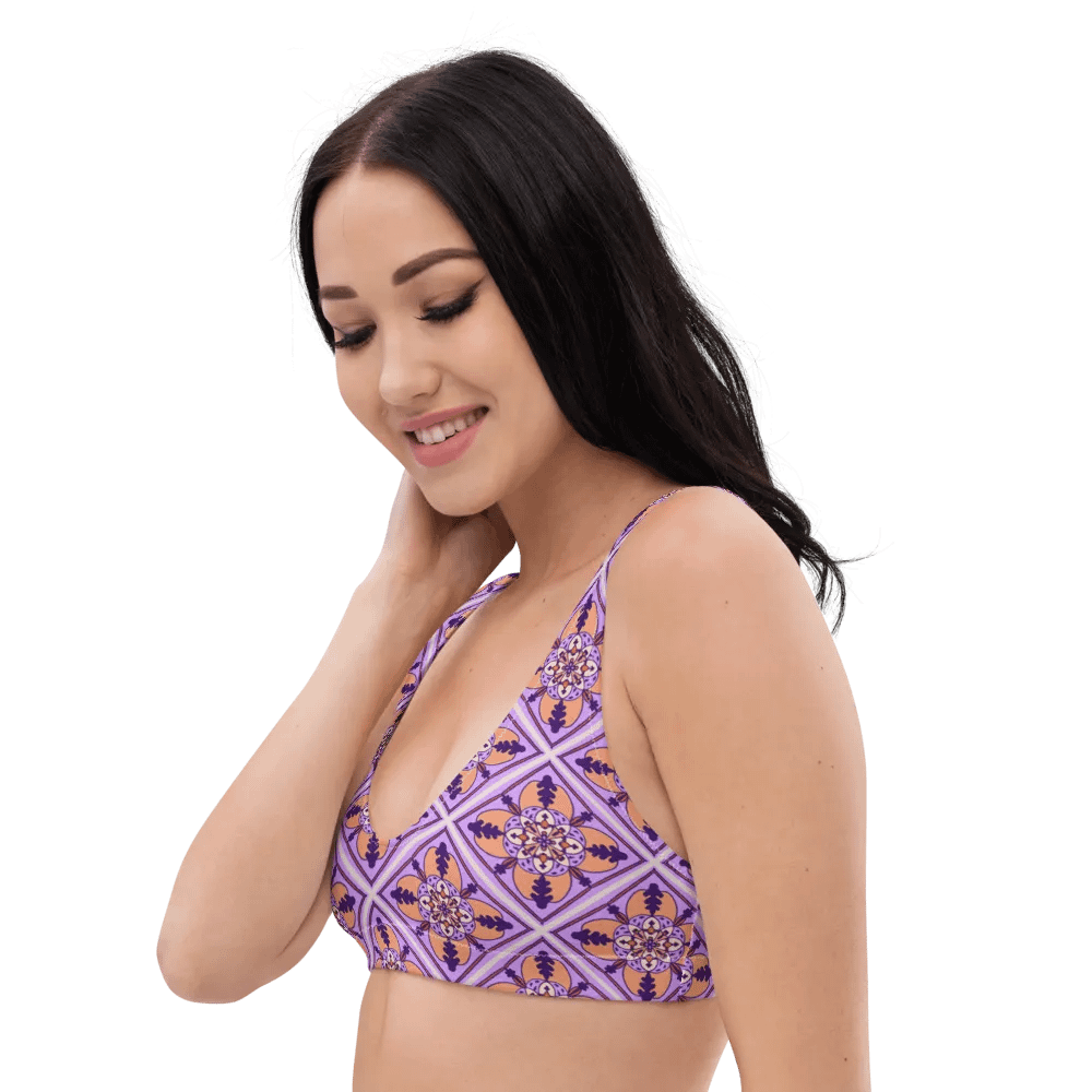 Detailed Symmetrical Pattern Padded Bikini Top product image (5)