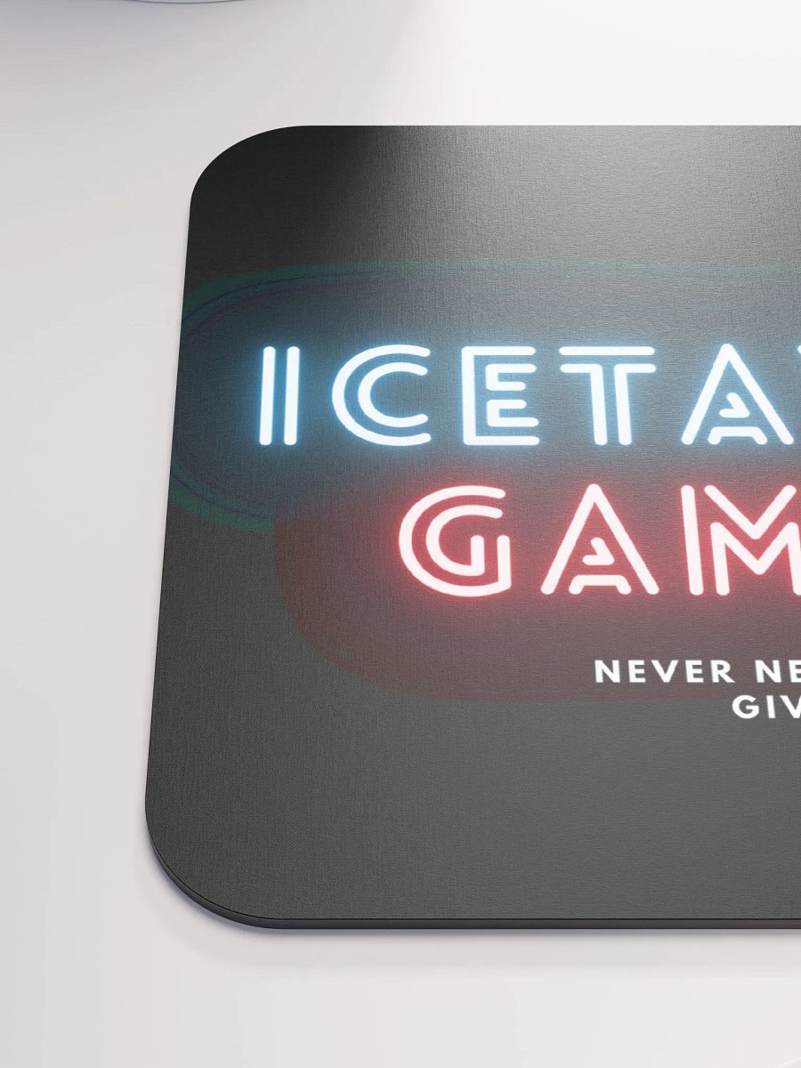 NEVER GIVE UP IceTaylor Neon Mouse Pad product image (6)