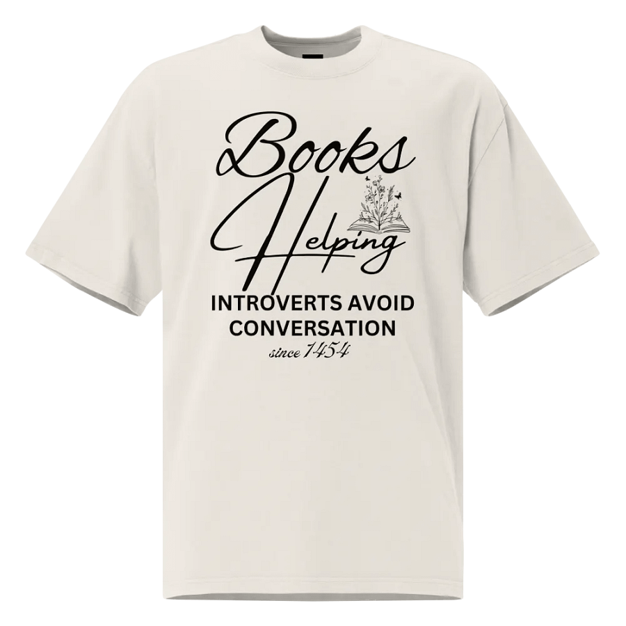 Books Helping Introverts Avoid Conversation Boxy Tee product image (3)