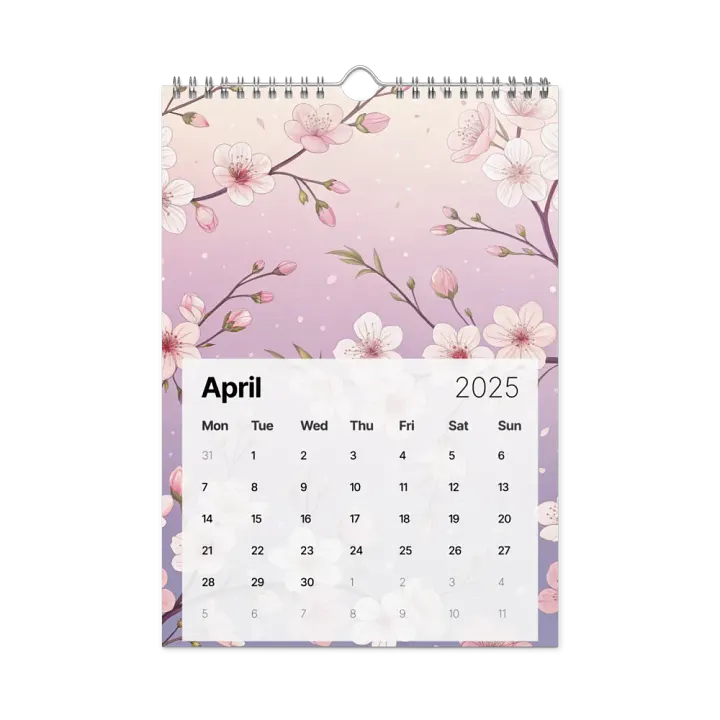 SEAMLESS FLORAL PATTERN WALL CALENDAR 2025 product image (1)