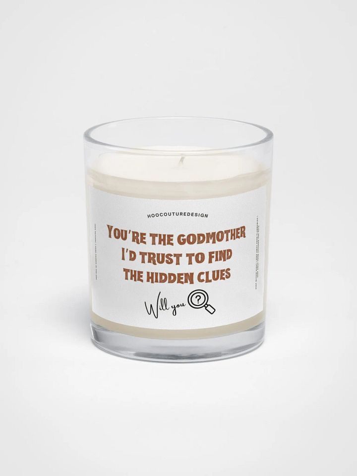 Funny gift for a godmother - Hidden clues - Soy wax vegan candle product image (2)