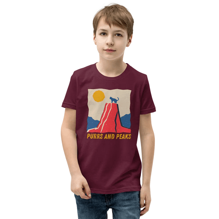 Purrs and Peaks - Youth Climbing T-shirt product image (29)