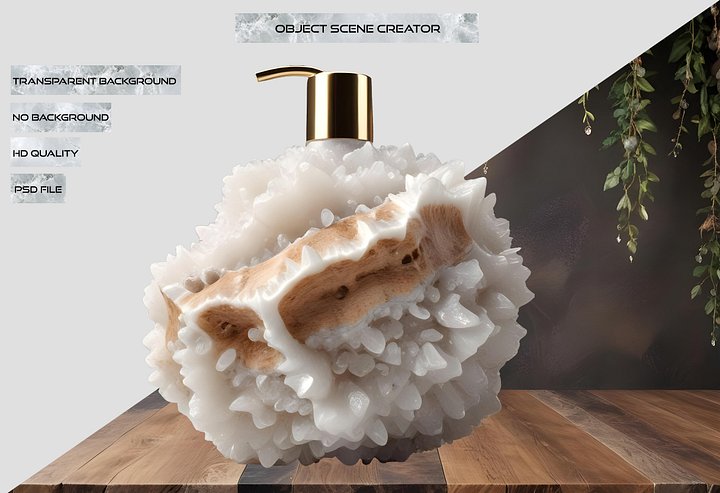 Terra Elegance – Boho Chic Crystal Soap Dispenser PNG product image (2)