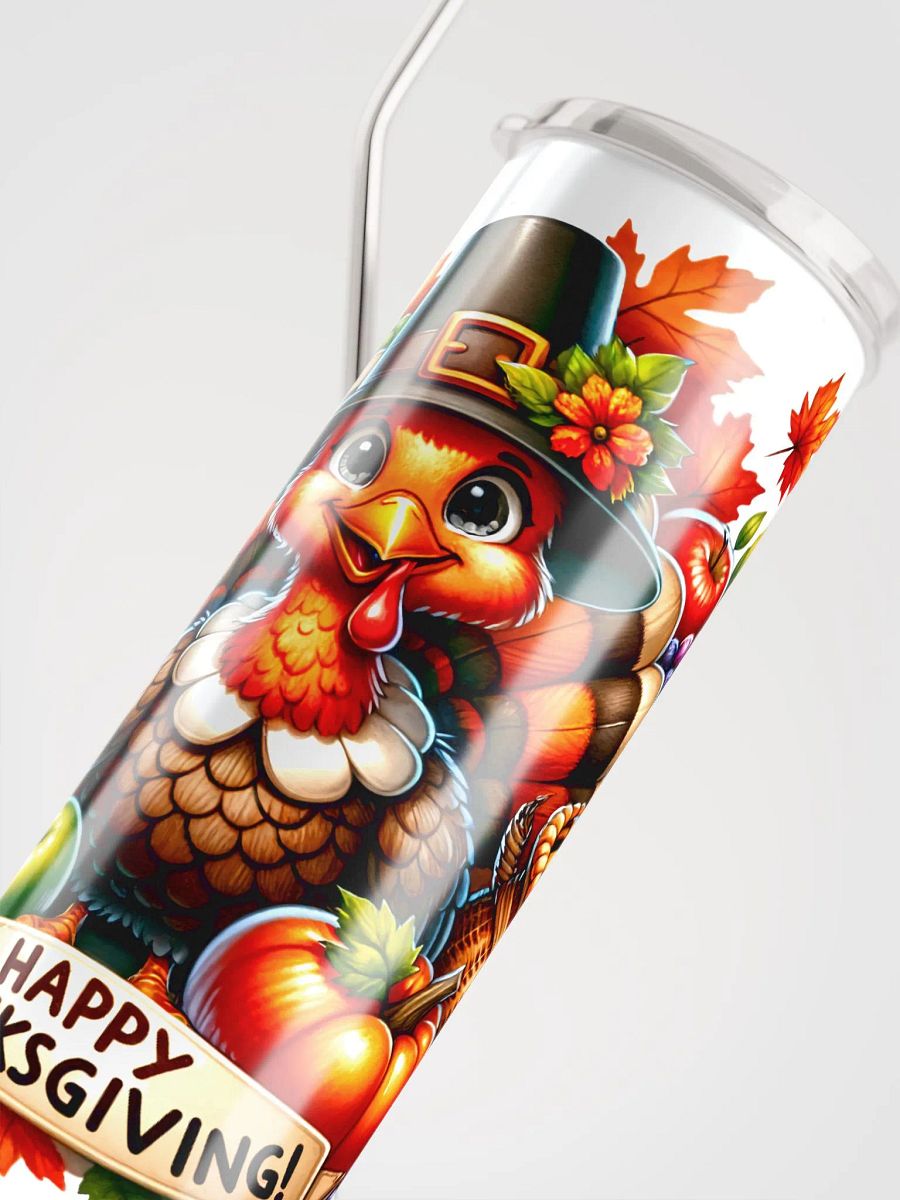 Happy Thanksgiving Turkey Festive Stainless Steel Tumbler product image (3)