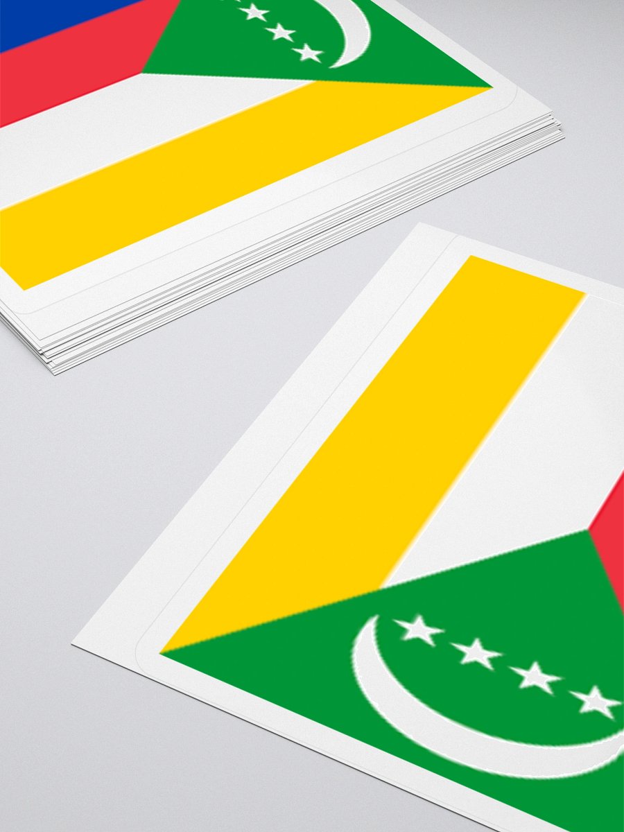 Comoros Flag Sticker | Crescent Stars Design | Durable Vinyl | 3 Sizes product image (12)