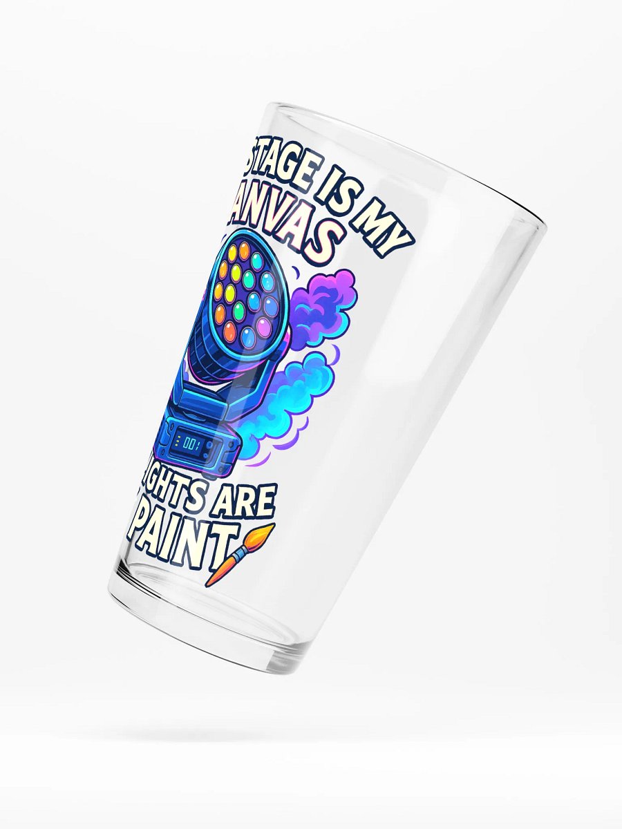 Theatrically Jerry: "The Stage Is My Canvas, The Lights Are My Paint" Graphic Pint Glass product image (5)
