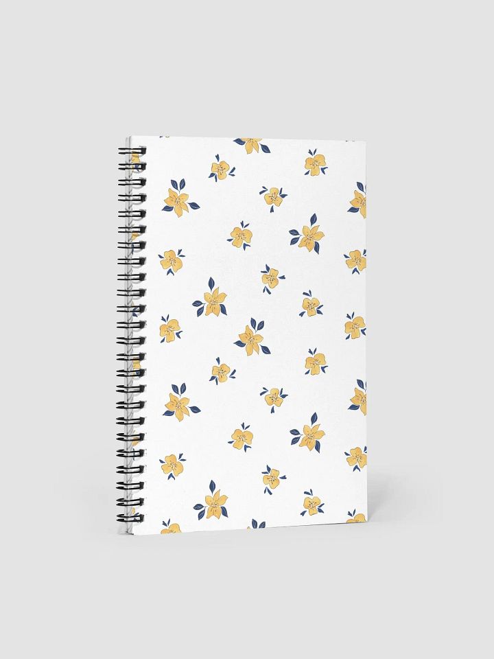 Yellow Flower Pattern Spiral Notebook product image (1)