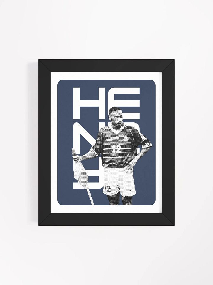 Thierry Henry BW France Name Art Framed Print product image (1)
