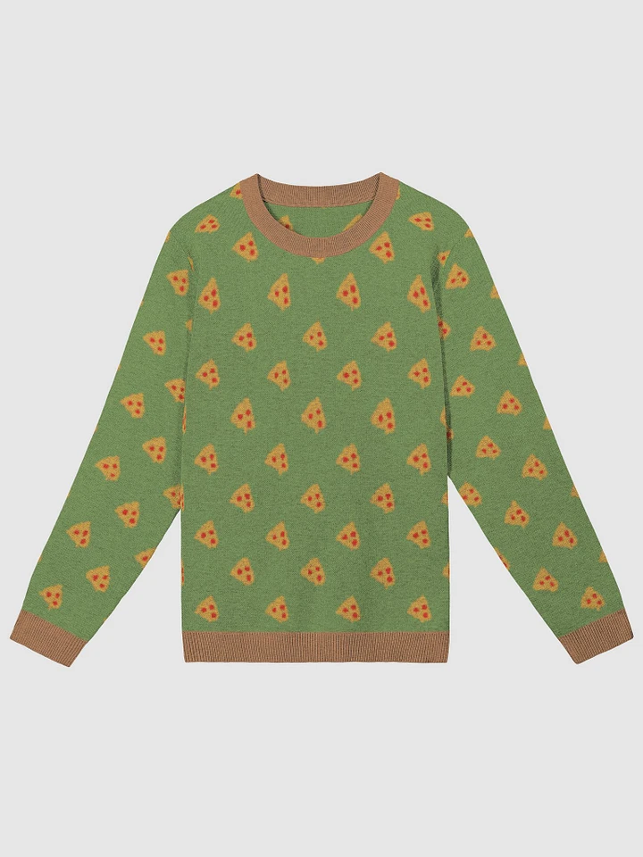 Green All Over Pizza - Knit Crewneck Sweater product image (1)