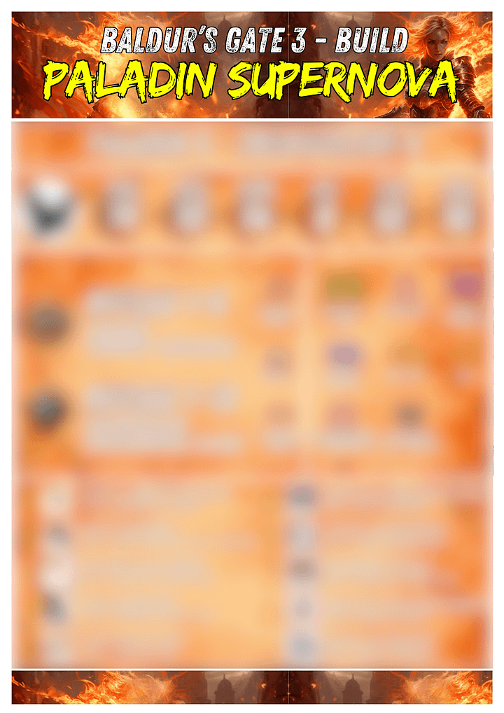 Baldur's Gate 3 : Build Paladin Supernova (pdf à imprimer) product image (1)