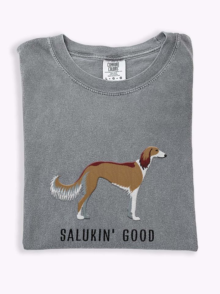 Salukin' Good T-Shirt(Embroidered) of a Saluki product image (1)
