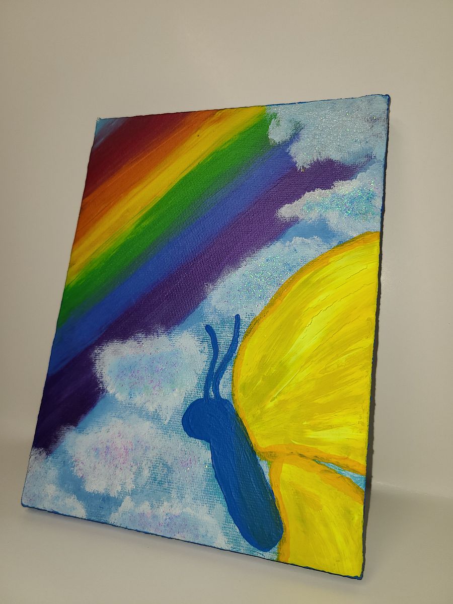 The Sky is Your Favorite Color Today - painting on 6x8 canvas product image (5)