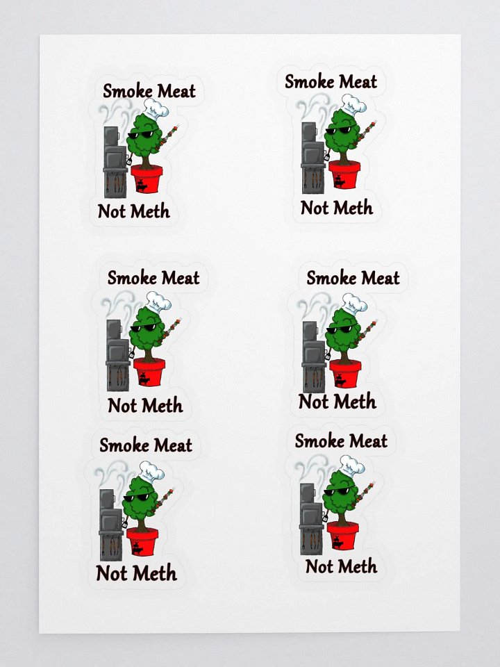 Smoke meat not meth Sticker pack product image (1)