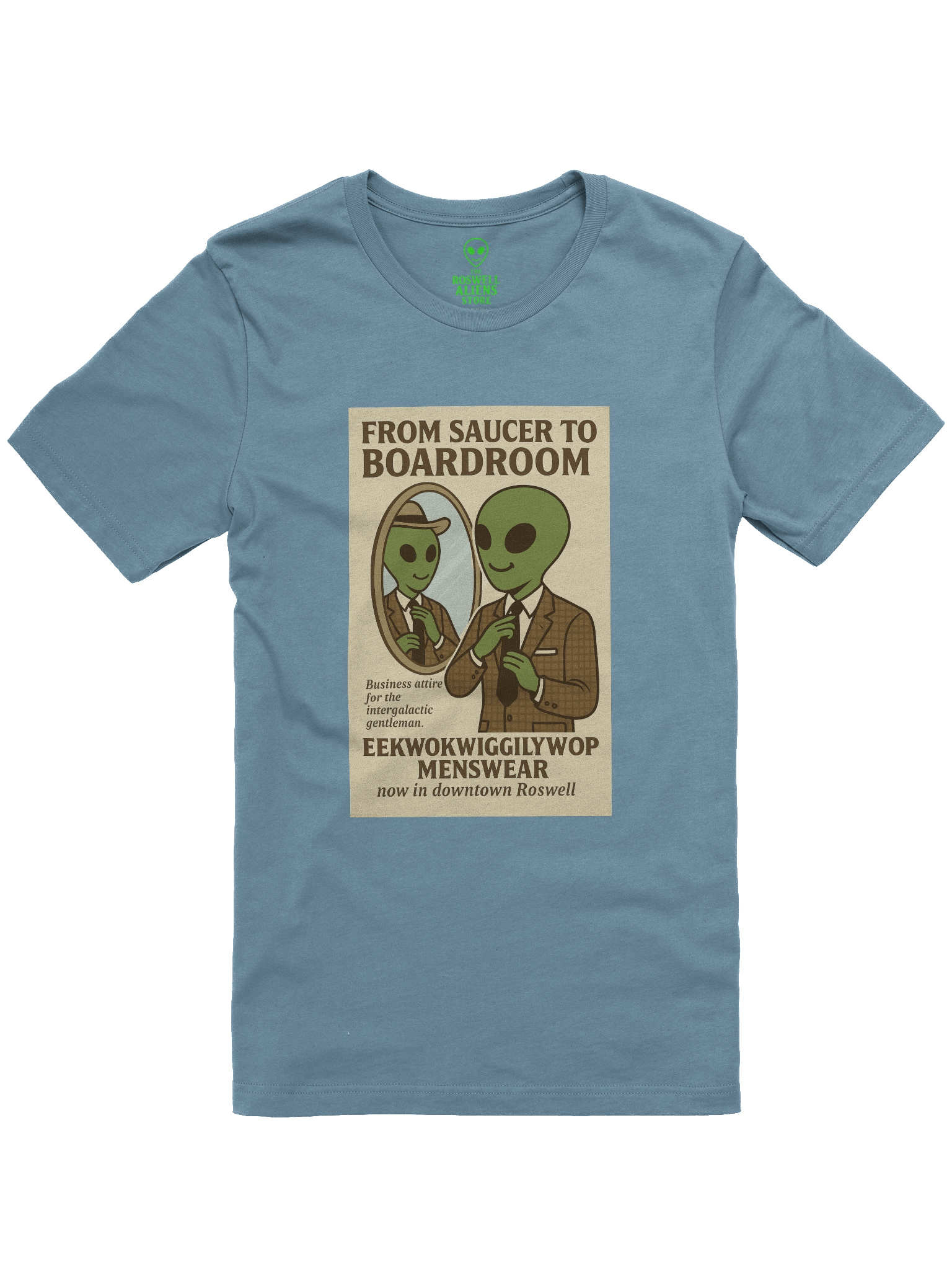 Roswell Aliens 1950's Menswear Retro Poster Unisex T-Shirt product image (1)