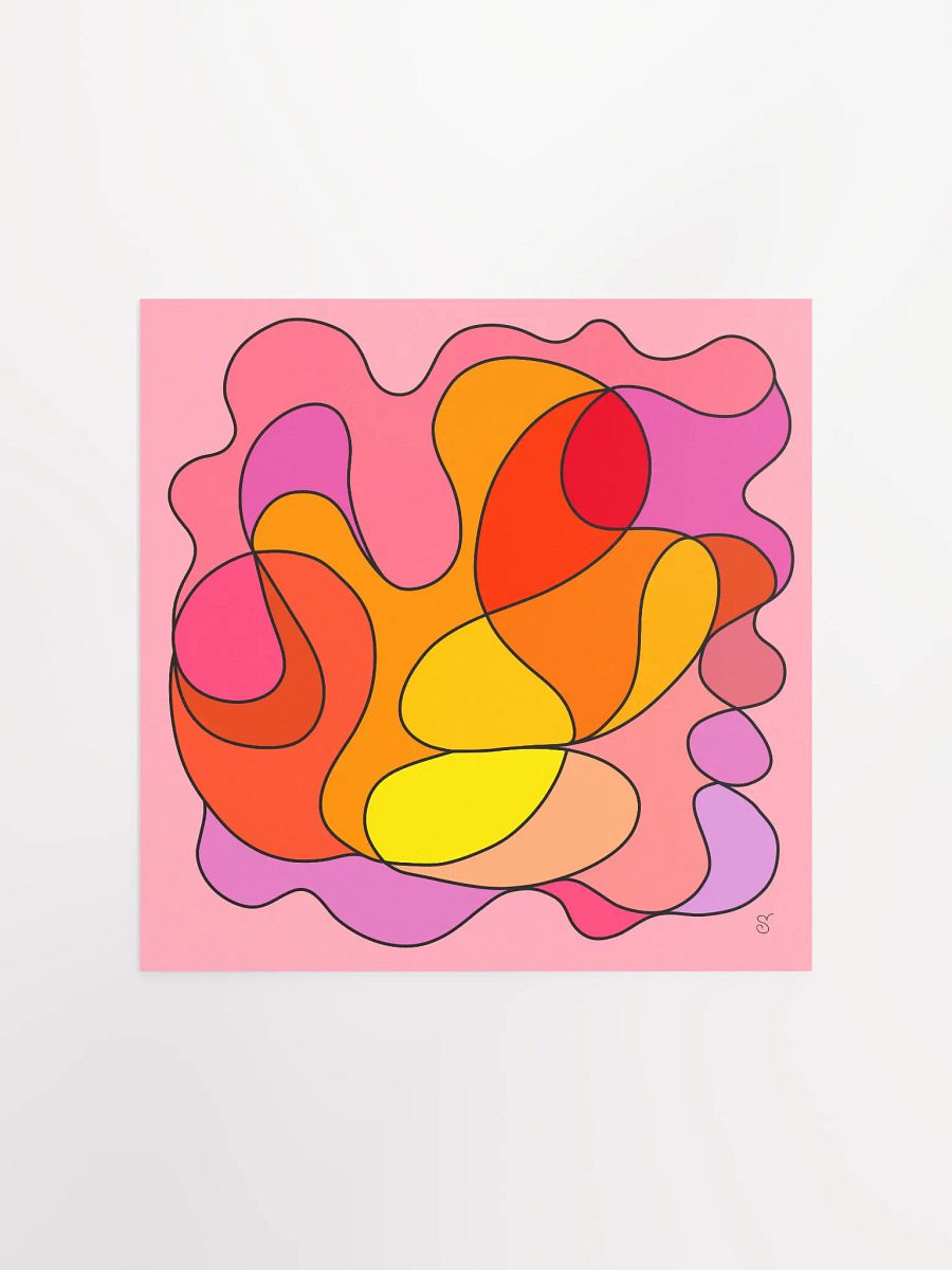 Vibrant Interlock Poster - Abstract Square No. 5 product image (1)