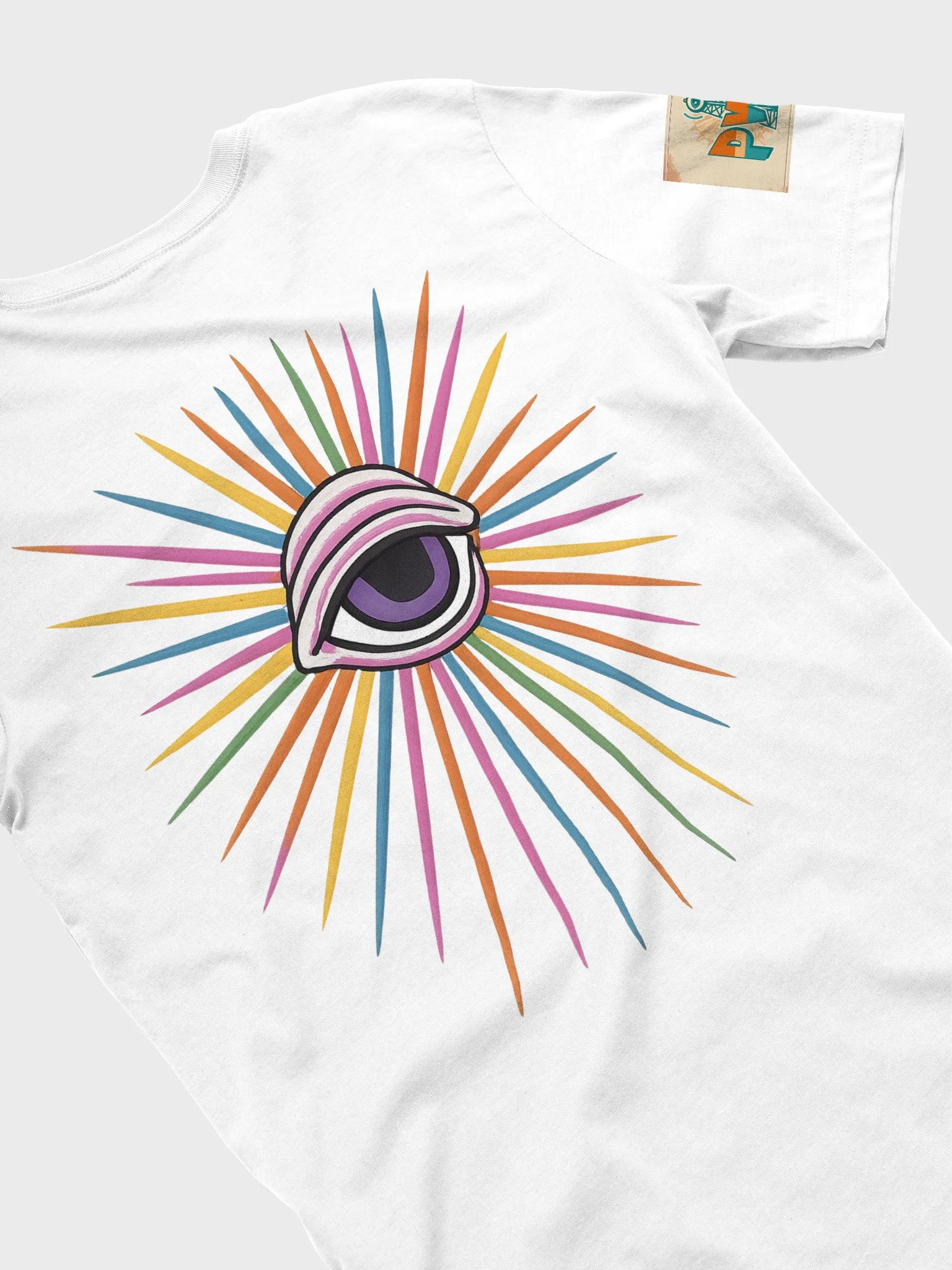 Woman's PWR Radiating Eye White T-Shirt product image (4)