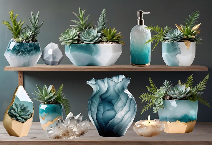 Aqua Serenity spa decor – Set of 10 Pieces product image (1)