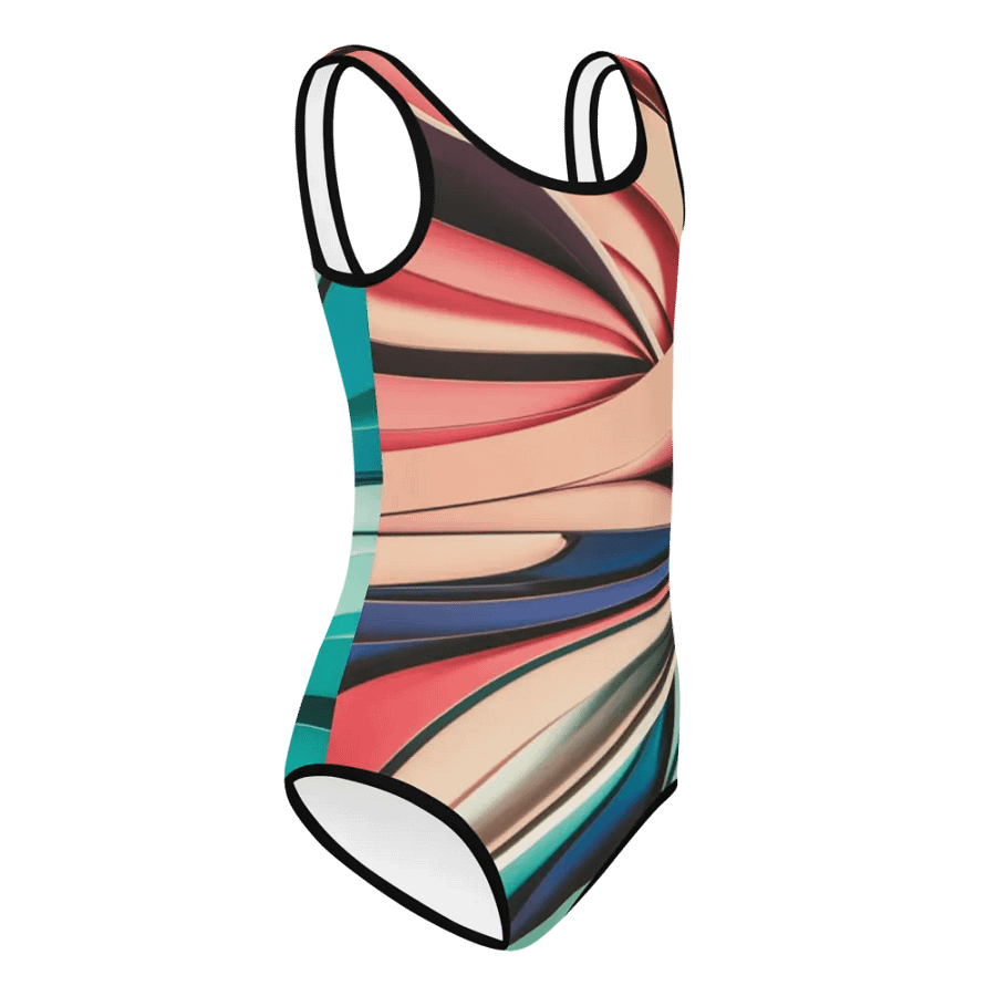 TDS Music Kids Abstract Swimsuit in Vibrant Colors (Sizes 2T-7) product image (7)