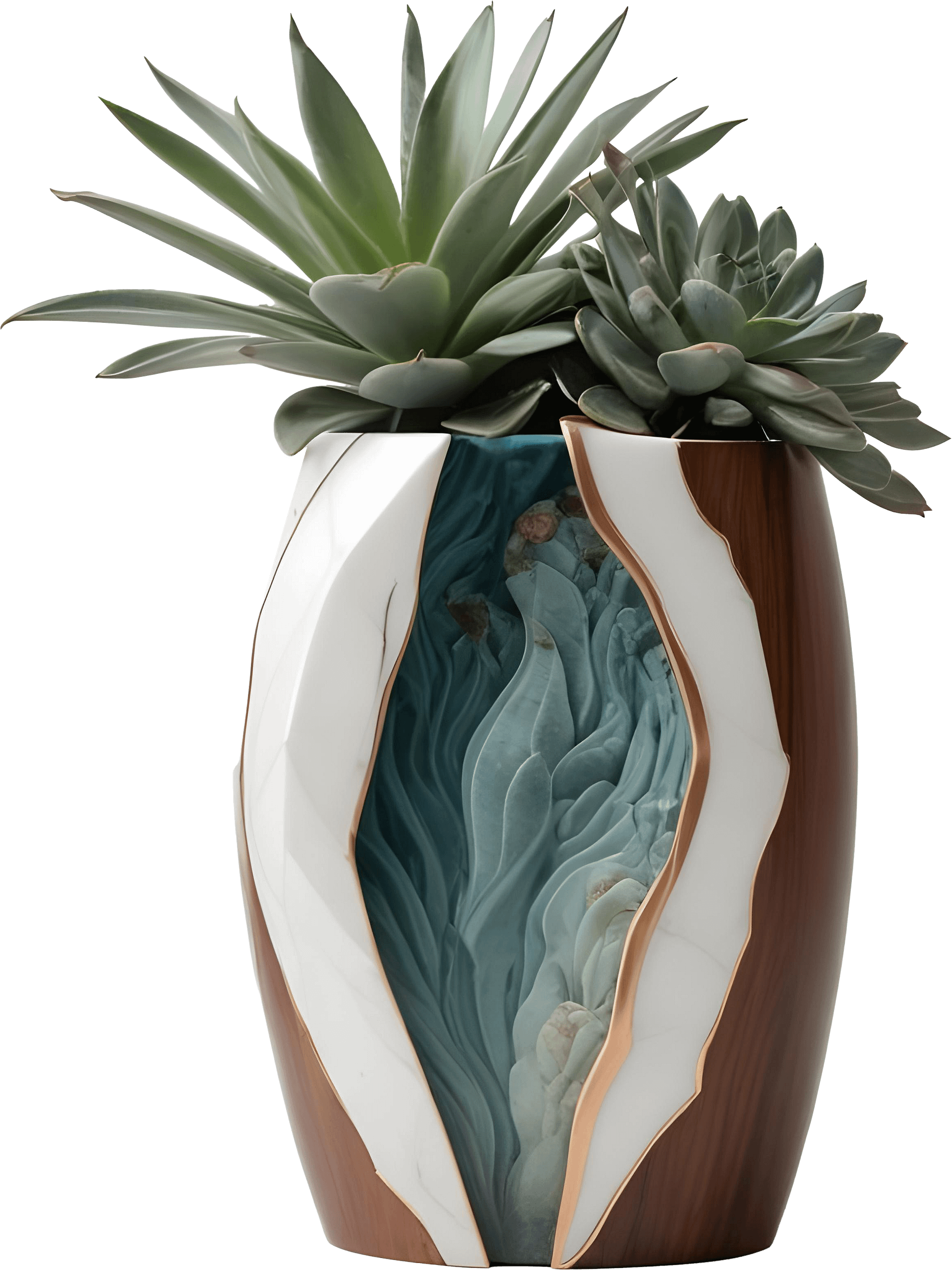 Earthly Symphony – Boho Chic Pot object PNG product image (1)