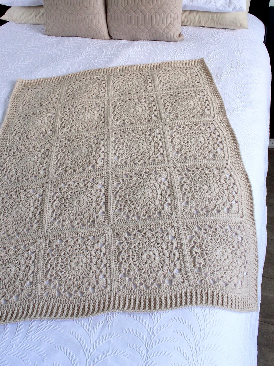 Lace Crochet Squares Blanket Pattern eBook product image (8)