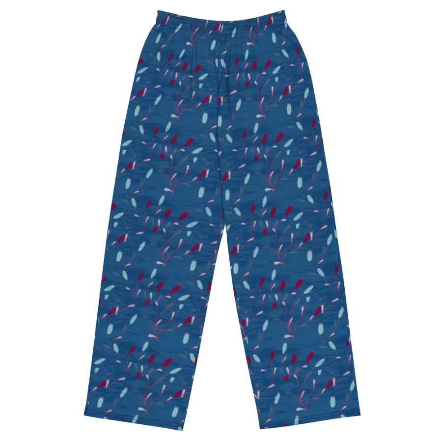 Blue Patterned Wide Leg Pants product image (1)