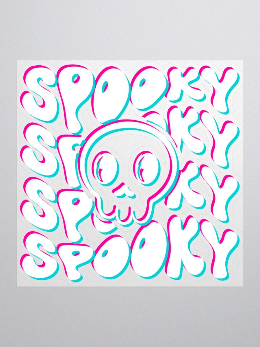 SPOOKY STICKER WHT product image (1)