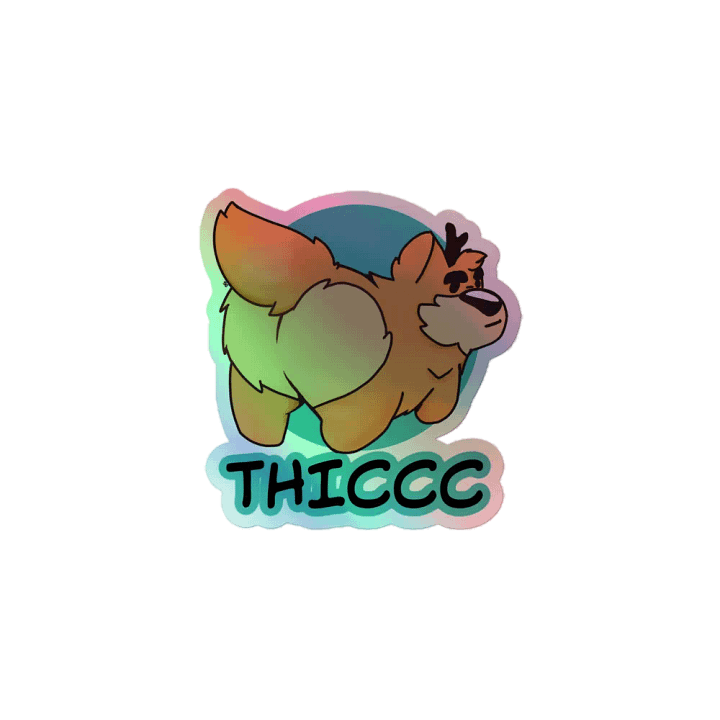 Holographic Thiccc Sticker product image (1)