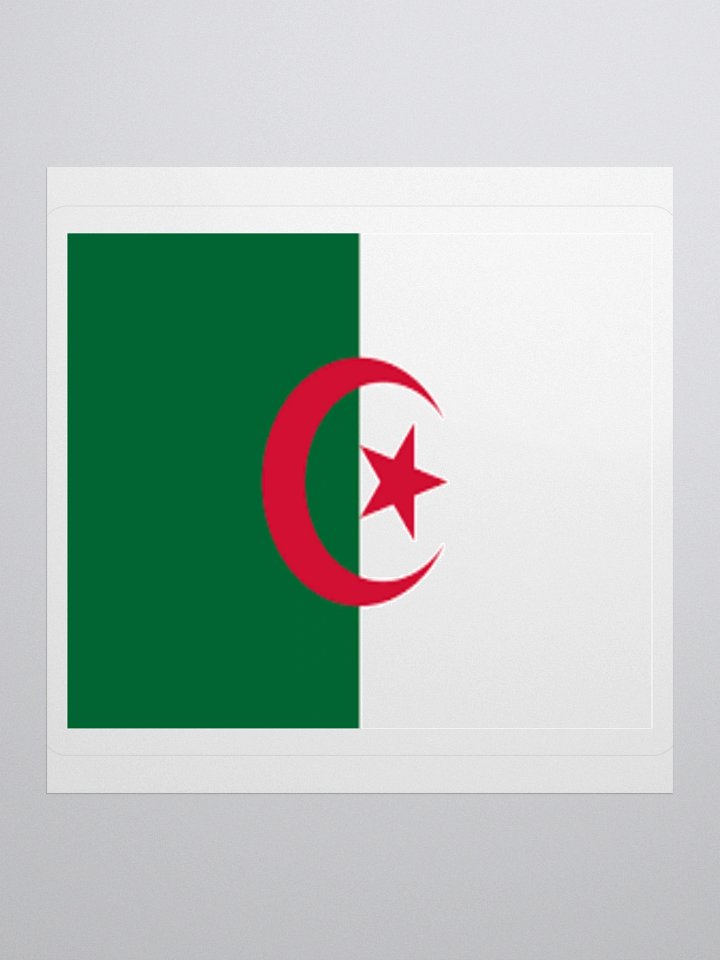 Exclusive Algeria Flag Kiss-Cut Stickers - High-Quality Vinyl, Multiple Sizes product image (3)