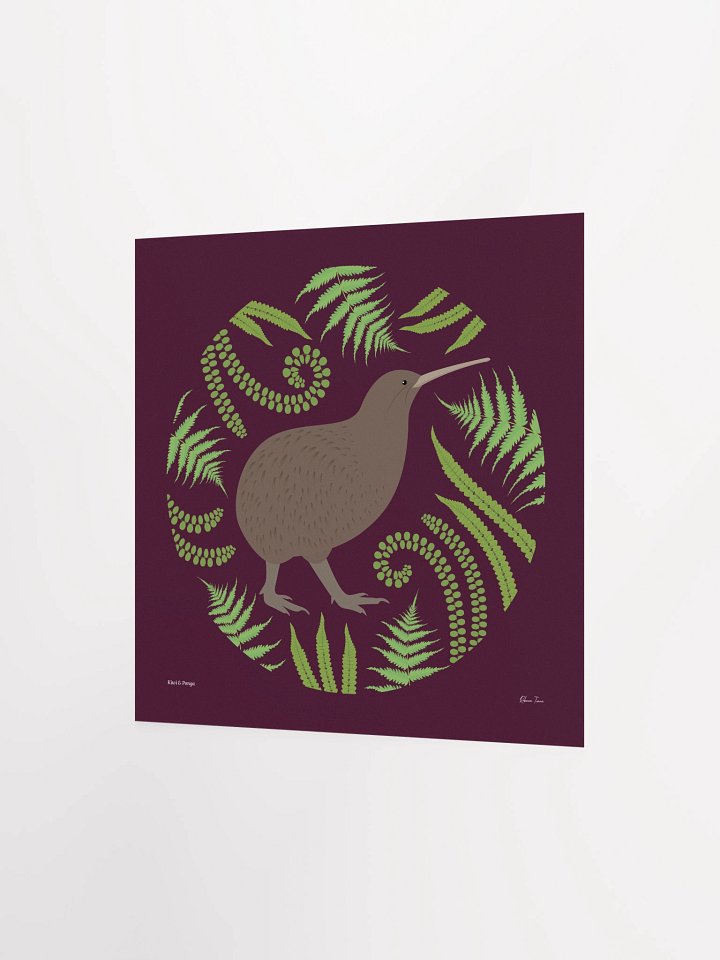 Kiwi and Fern Unframed Wall Art product image (8)