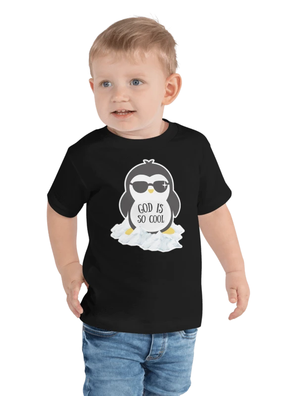 God Is So Cool Penguin Toddler T-Shirt product image (1)